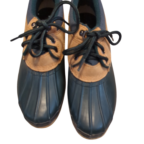 LANDS' END Navy Blue Duck Ankle Shoes Rain Snow Outdoors Rugged Women's Size 10 - Picture 4 of 6